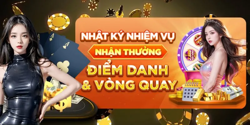 Điểm danh mỗi ngày - Ưu đãi lớn cho các thành viên trên hệ thống